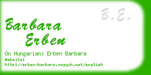 barbara erben business card